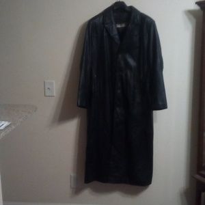 Leather trench coat mint condition